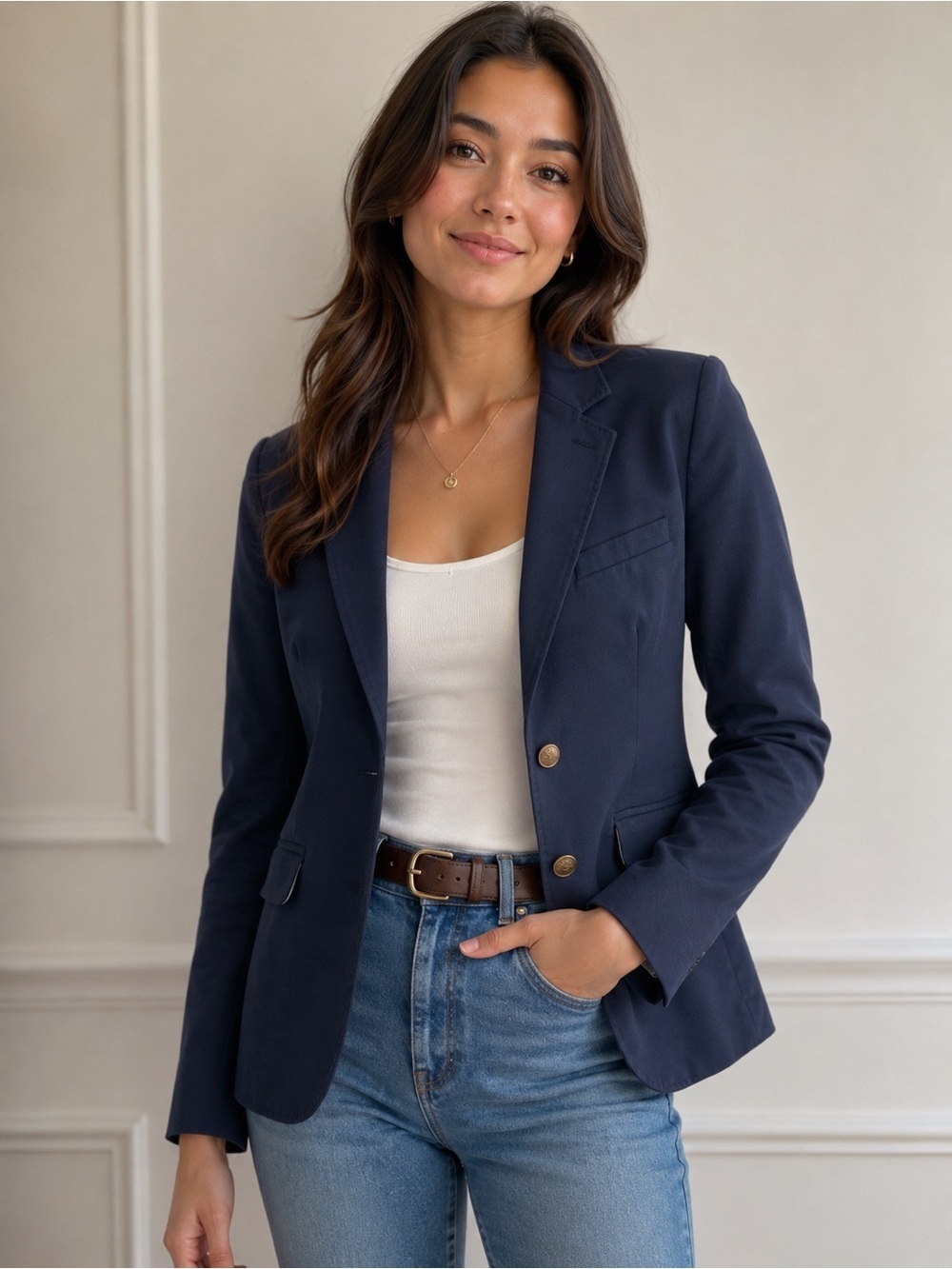 Rag & Bone Blazer Women’s Small Navy Blue Slim Fit Career Tailored Designer C3